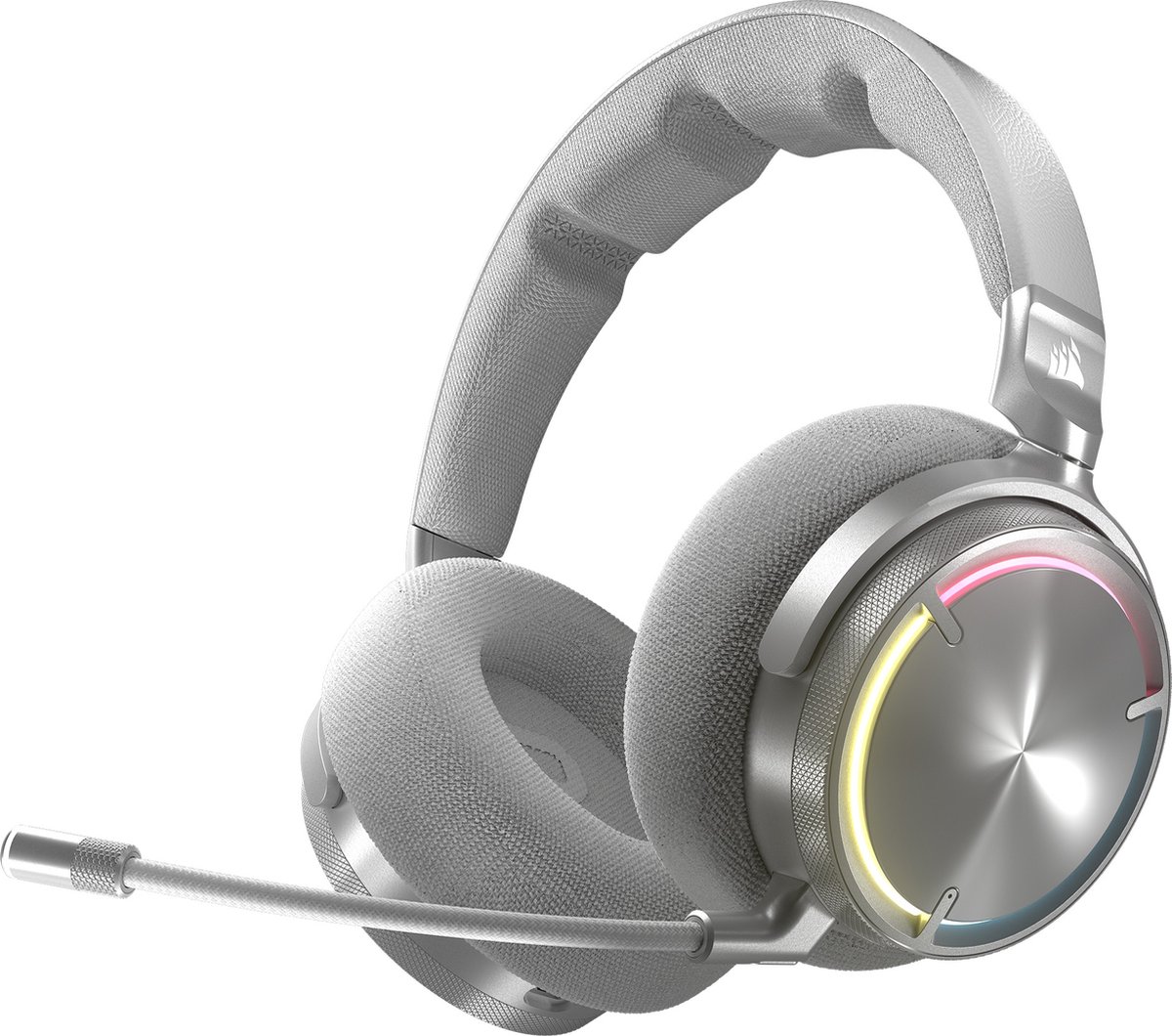 Corsair VIRTUOSO MAX WIRELESS, Silver Headset Draadloos Handheld Gamen Bluetooth Koolstof
