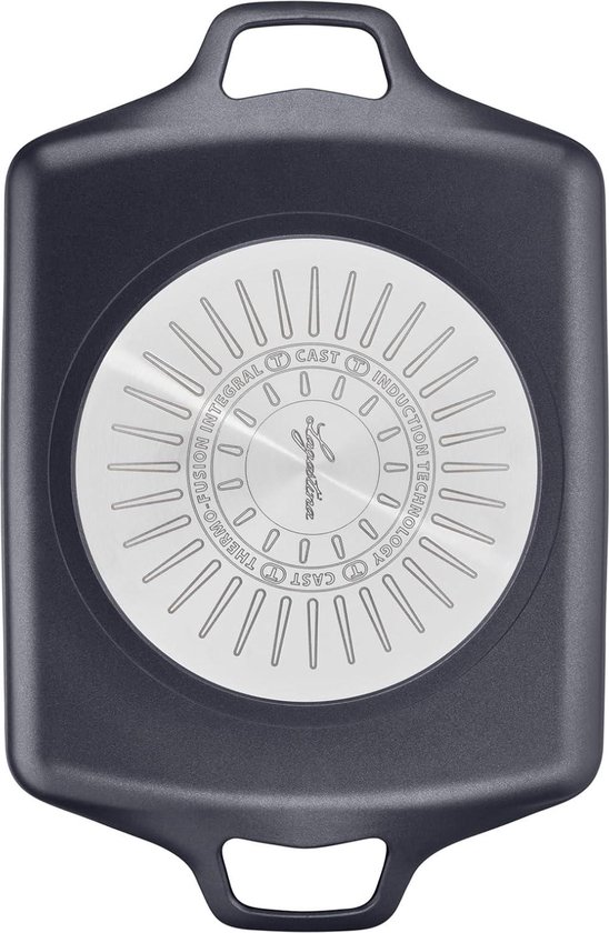 26 x 32 cm gegoten aluminium antiaanbakplaat inductiekookplaat gas en oven met Thermo-Signal kookindicator en Titanium coating om warmte te houden — afbeelding 2