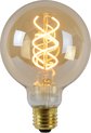 Lucide G95 - Filament lamp - Ø 9,5 cm - LED Dimbaar - E27 - 1x4,9W 2200K - Amber