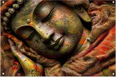 Affiche jardin Bouddha - Image affiche jardin - Poster jardin Toile - Extérieur - Tableau Jardin - Décoration murale affiche jardin 90x60 cm