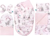 Bol.com Lantigo 5-in-1 babynest van 100% katoen OEKO-TEX gecertificeerd. Met cocon deken 2 kussen en matras. Ideaal als eerste u... aanbieding