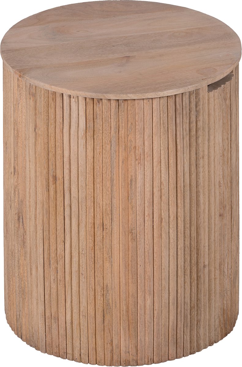 Lewis & Loft Bijzettafel Lonne - FSC® mangohout – Rond ⌀40 – Naturel