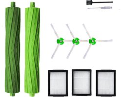Vervangende onderdelen accessoires geschikt voor iRobot Roomba i7 i6 i8 i3 i4 i1 e5 e6 I E J-serie stofzuiger bevat 1 multi-oppervlak rubberen borstel en 3 pack filter, 3 zijborstels