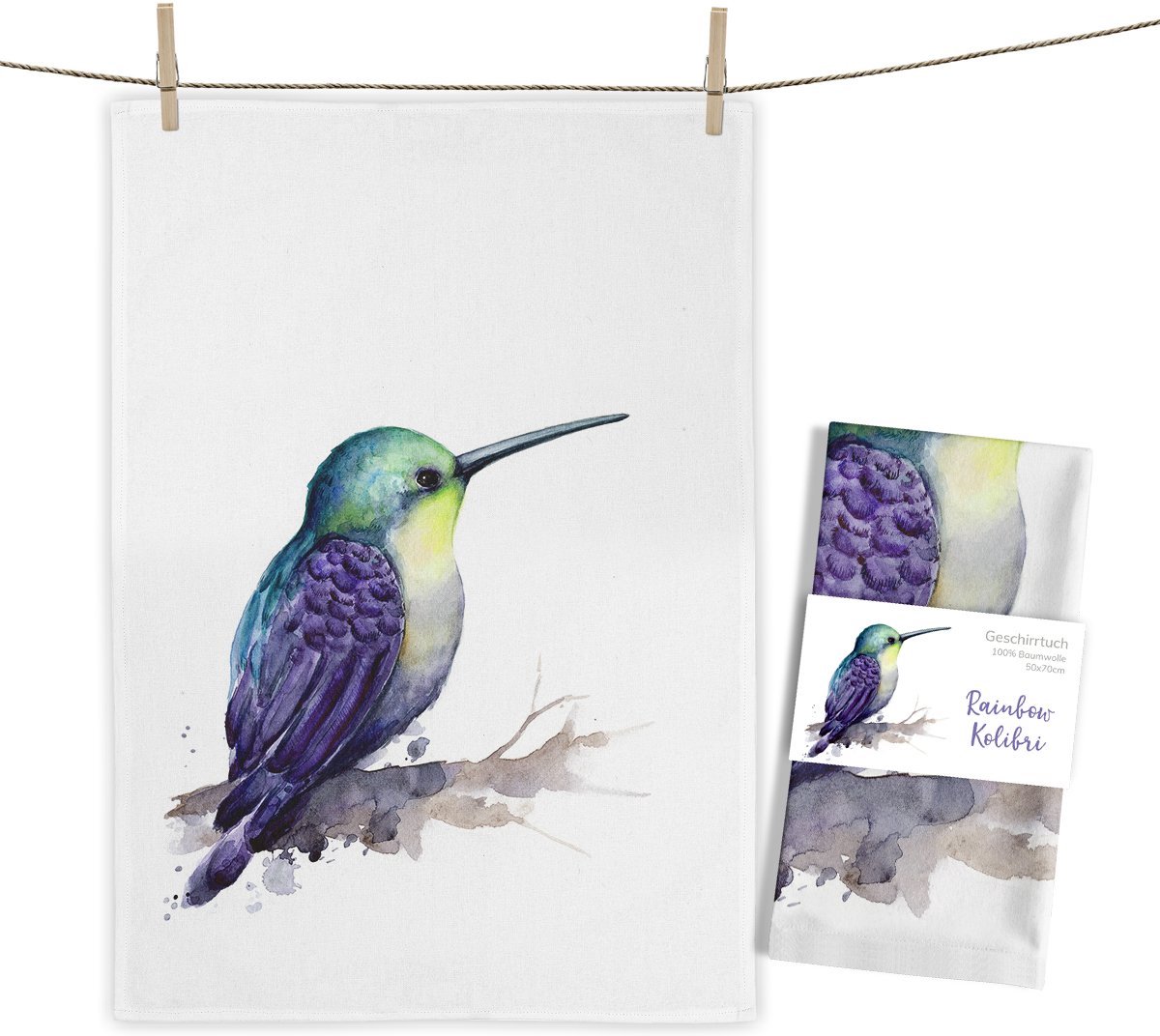 Theedoek Kolibri - 100% katoen - 50 x 70 cm