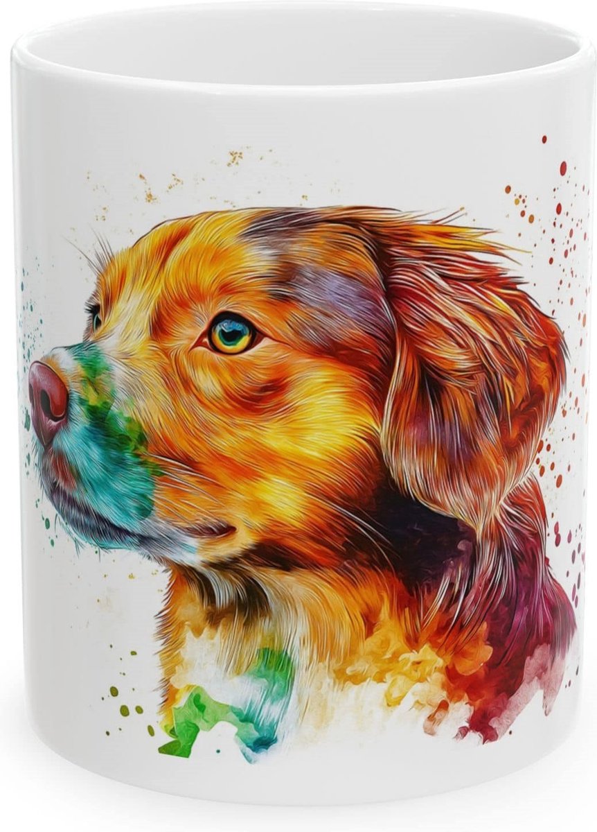 Mok Nova Scotia Retreiver - Koffiemok - Theemok - Aquarel - Mok - 325 ML - hond - beker