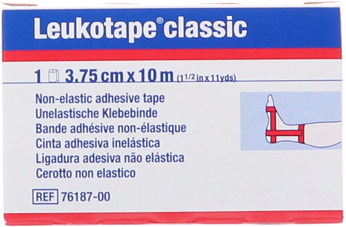 Goedkoopste Leukotape Classic rood 10mx3,75cm