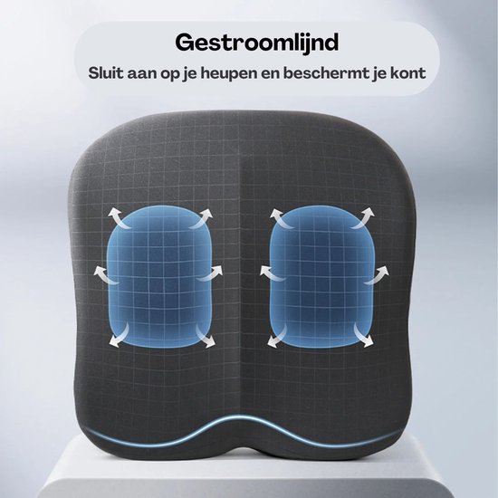 Stoelverhoger Voor Auto - Zitverhoger Met Verdikt Traagschuim - Autostoel Als Auto Accessories - Waterdicht van Eilika — afbeelding 5