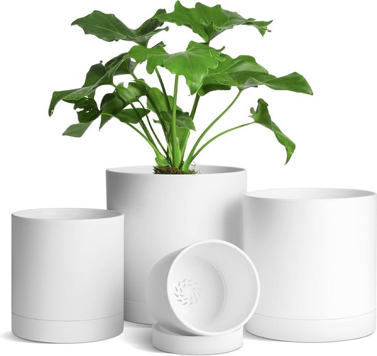 wintfarm Kunststof plantenpot met bewateringssysteem, set van 6 wintfarm Kunststof plantenpot met bewateringssysteem, set van 6
