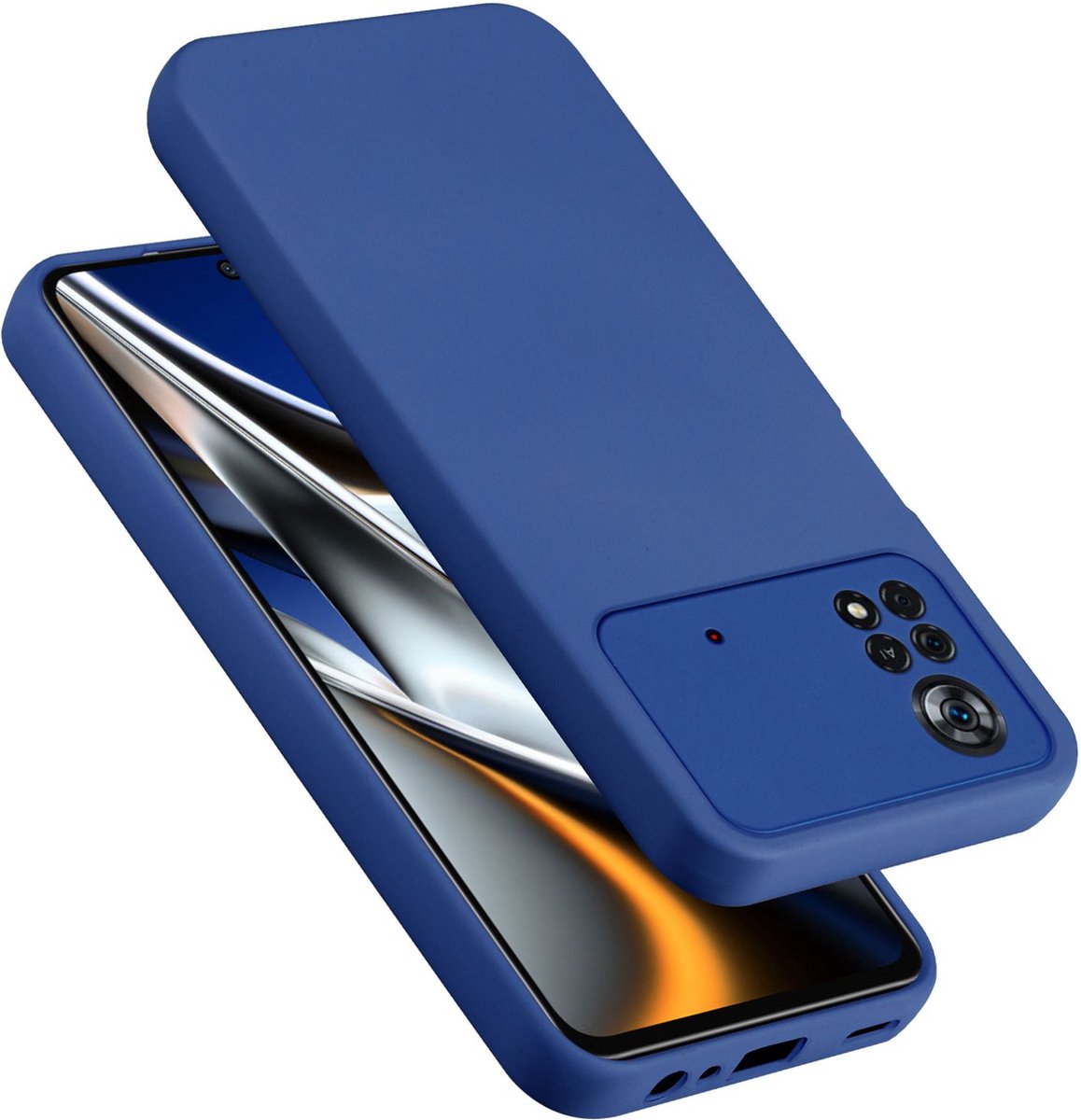 Cadorabo Hoesje geschikt voor Xiaomi Poco X4 Pro in LIQUID BLAUW - Beschermhoes gemaakt van flexibel TPU silicone Case Cover