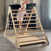 Bol.com Maxx kidz - Houten Klimrek XL - Pikler Speeltoestel voor Binnen - Klimdriehoek met 3 Verschillende Zijden - Hout Peuter ... aanbieding