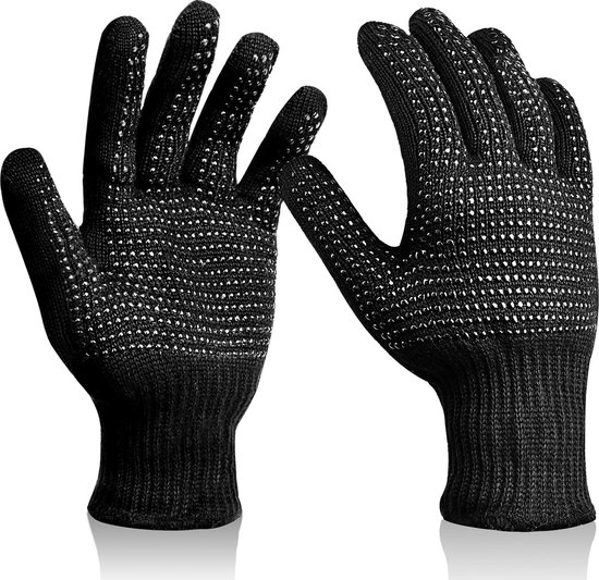 Krultang Handschoen - Hittebestendige Handschoen - Krultang - Stijltang Handschoen - Ovenhandschoen - BBQ handschoen - Hitte Handschoen - Zwart
