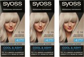 Bol.com Syoss Haarverf 12-59 Cool Platinablond - 3 Stuks - Voordeelverpakking aanbieding