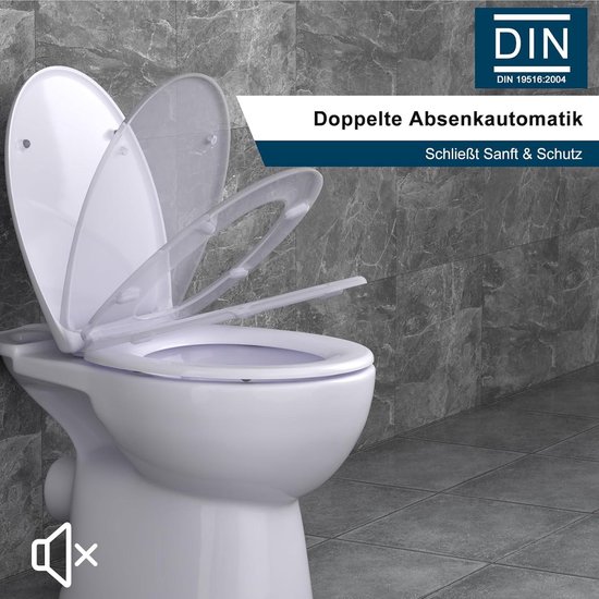 Wc bril - Soft close Quick release Scharnieren - 10 kleuren