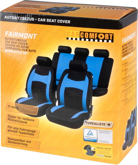 Housses Sport Universelles Housses De Siège Auto Walser S-Race - Lot De 2 Universelles Anthracite/Noir Housse Siège Auto