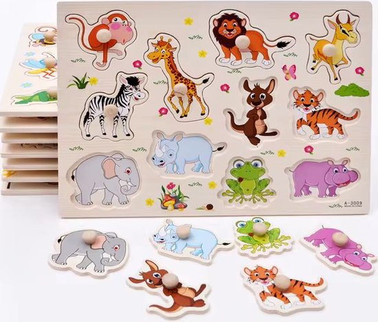 Puzzel - Houten puzzel - Vormenpuzzel - Legpuzzel - Speelgoed 1 jaar en ouder - Educatief speelgoed - Kinderspeelgoed van Prime Puzzles — afbeelding 5
