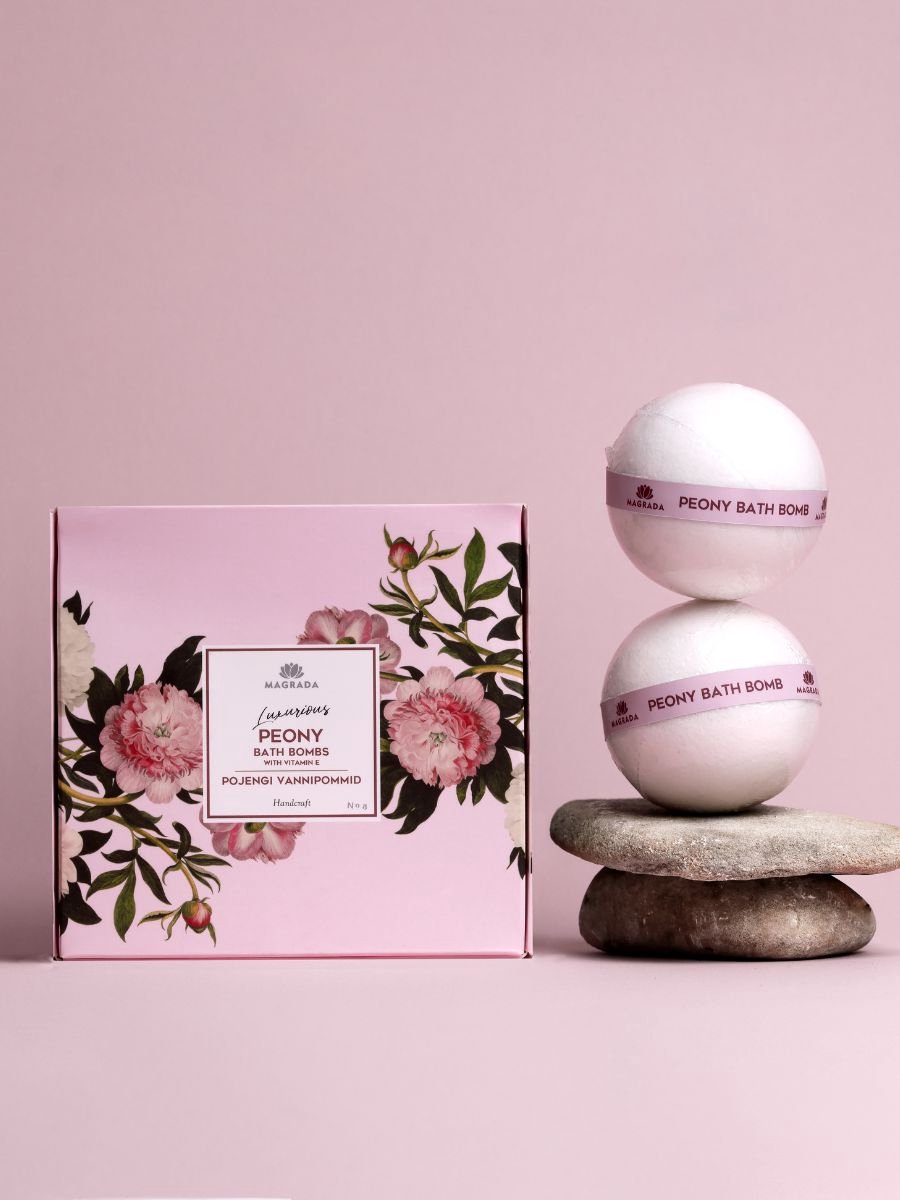 Goedkoopste Luxurious Peony Bath Bomb With Vitamin E – Set of 4 Bombs