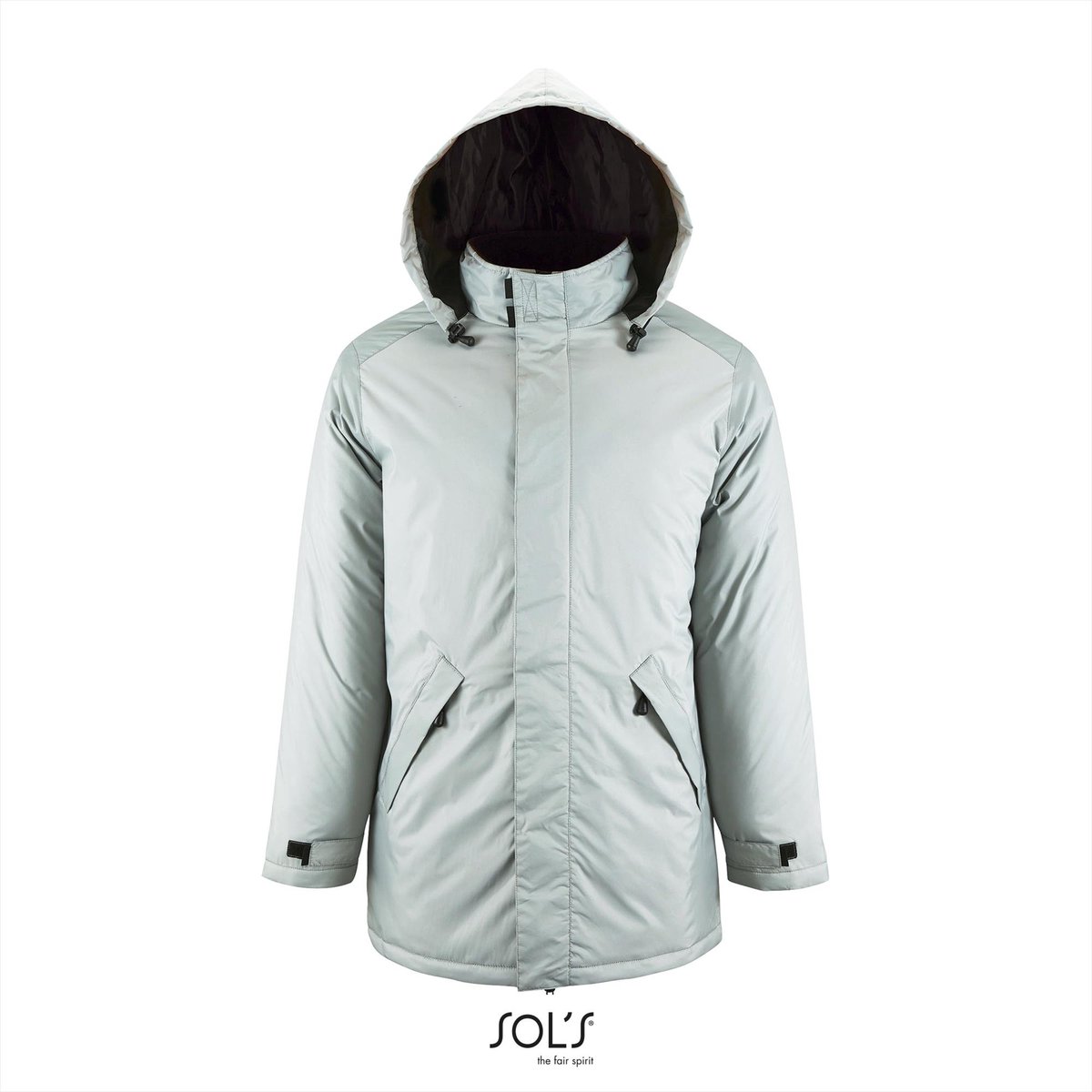 SOL’ Unisex Jacket With Padded Lining Robyn L02109 Metal Grijs
