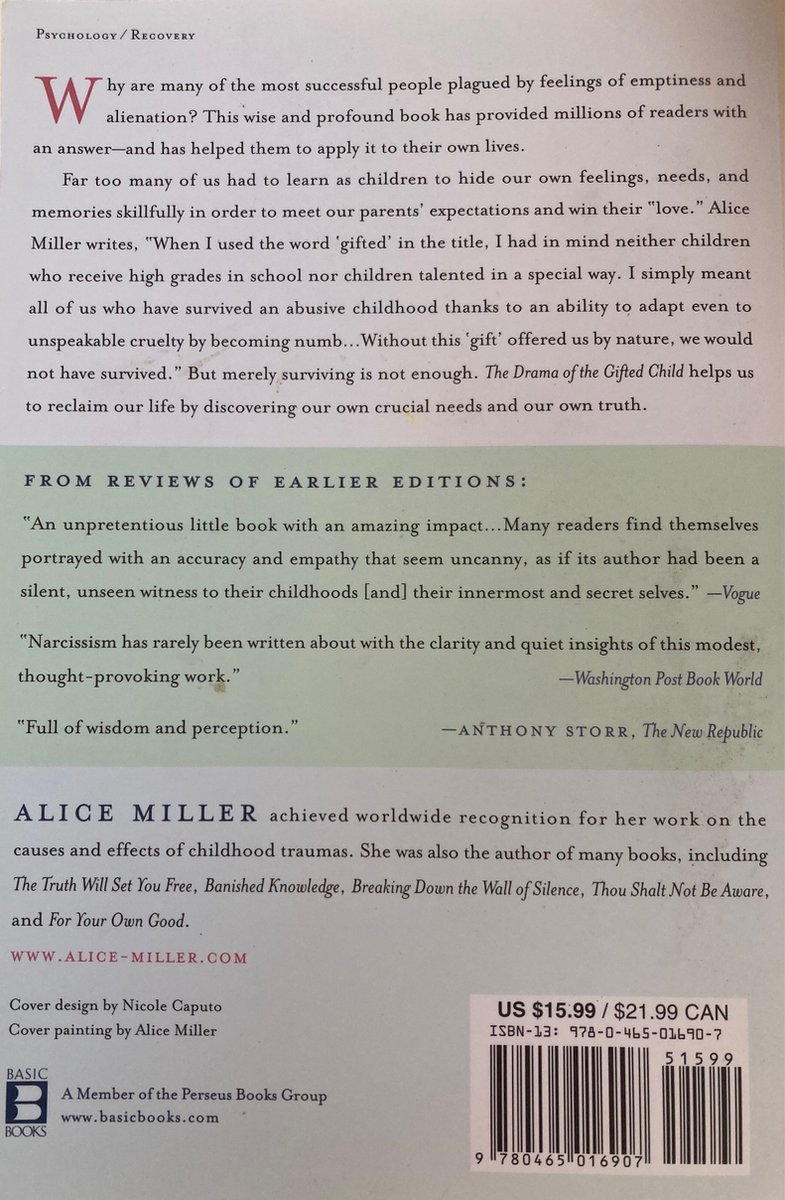 The Drama of the Gifted Child The Search for the True Self, Third Edition - back cover
