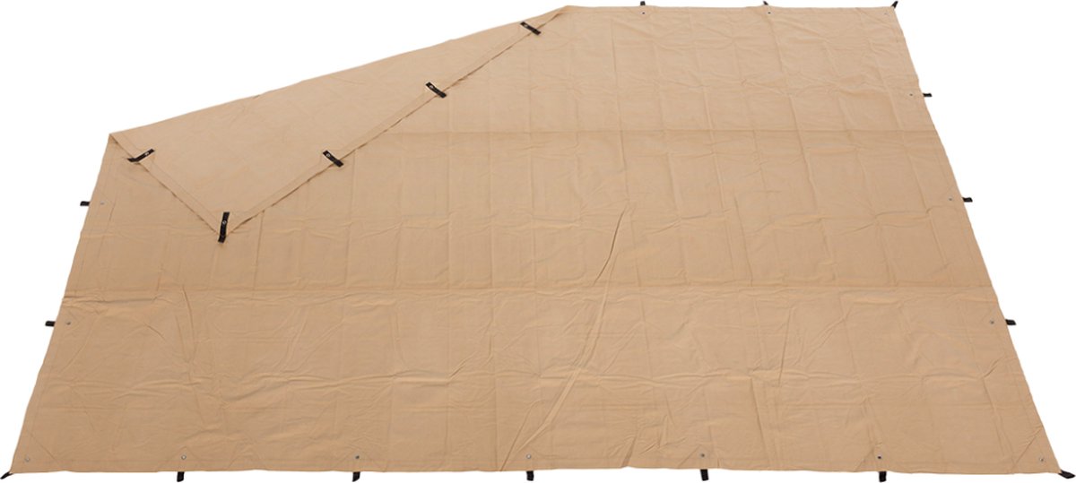 All Purpose Canvas Tarp - Rechthoekig 4x6m - Waterdicht, UV-bestendig en Duurzaam - Ideaal voor Kamperen, Bouwplaatsen en Bescherming van Buitenmeubilair - Versterkte Ringen voor Eenvoudige Bevestiging