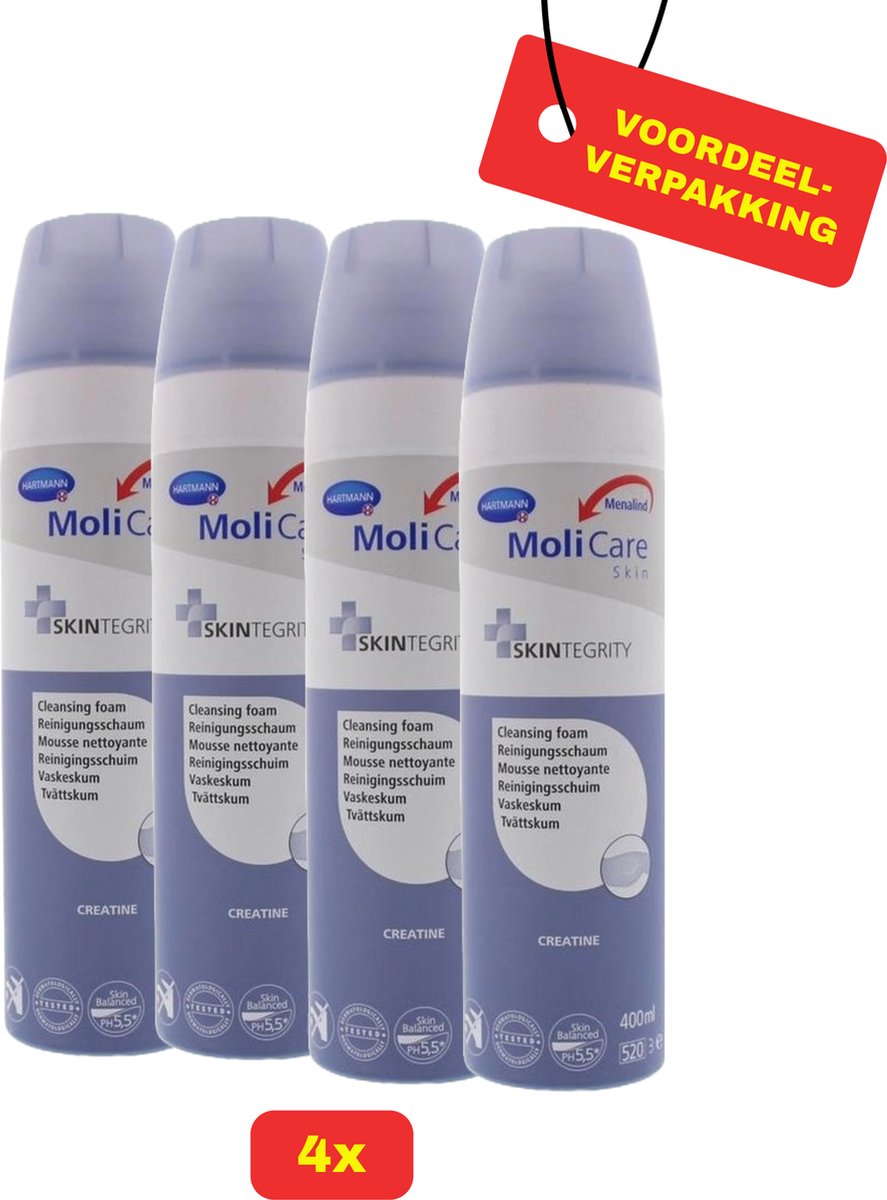 Goedkoopste 4 x Molicare Skin Clean Reinigingsschuim (400ml) - Voordeelverpakking
