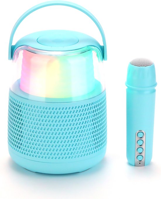 MW® - Karaoke Set - Karaoke Microfoon - Karaoke Set Kinderen - Bluetooth & Muziek Box - Blauw