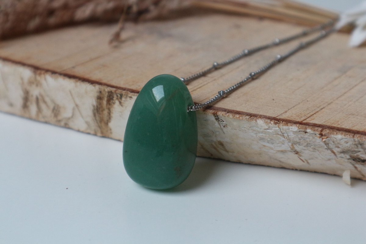 Edelsteenketting Aventurijn - Ketting - Sierraad - Cadeau - Gift - Groen - Krachtig - Groei - Hartchakra