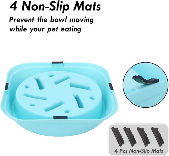 Keramische Anti-Schrok Voerbak - Slow Feeder voor Katten en Honden