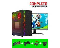 ScreenON - Gaming Set - K3 - Ryzen 3 - 512 GB SSD - AMD Radeon RX Vega 8 - (GamePC + 24 Inch Monitor + Toetsenbord + Muis) + WiFi & Bluetooth