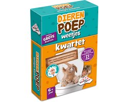 Dierenpoep Weetjes Kwartet - Kaartspel - Boordevol leuke feitjes over de stoelgang van dieren