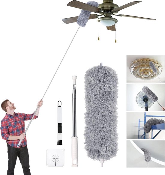 Plumeau Telescopique (L 250 cm) - Plumeau Extensible Anti Poussière en Microfibr