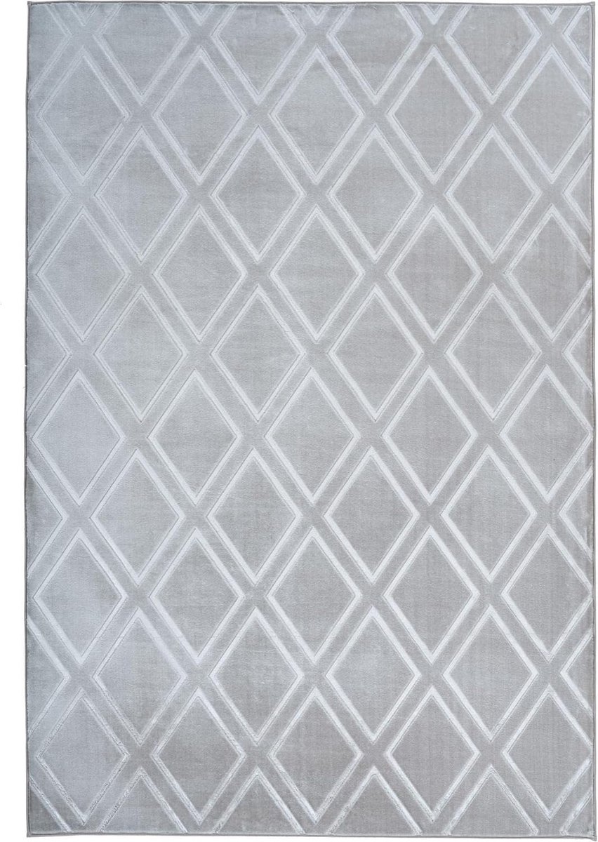 Goodivery ® Modern Fluffy Vloerkleed met Diamantpatroon en Antislip Rug, 3D Effect, Gemakkelijk Onderhoud