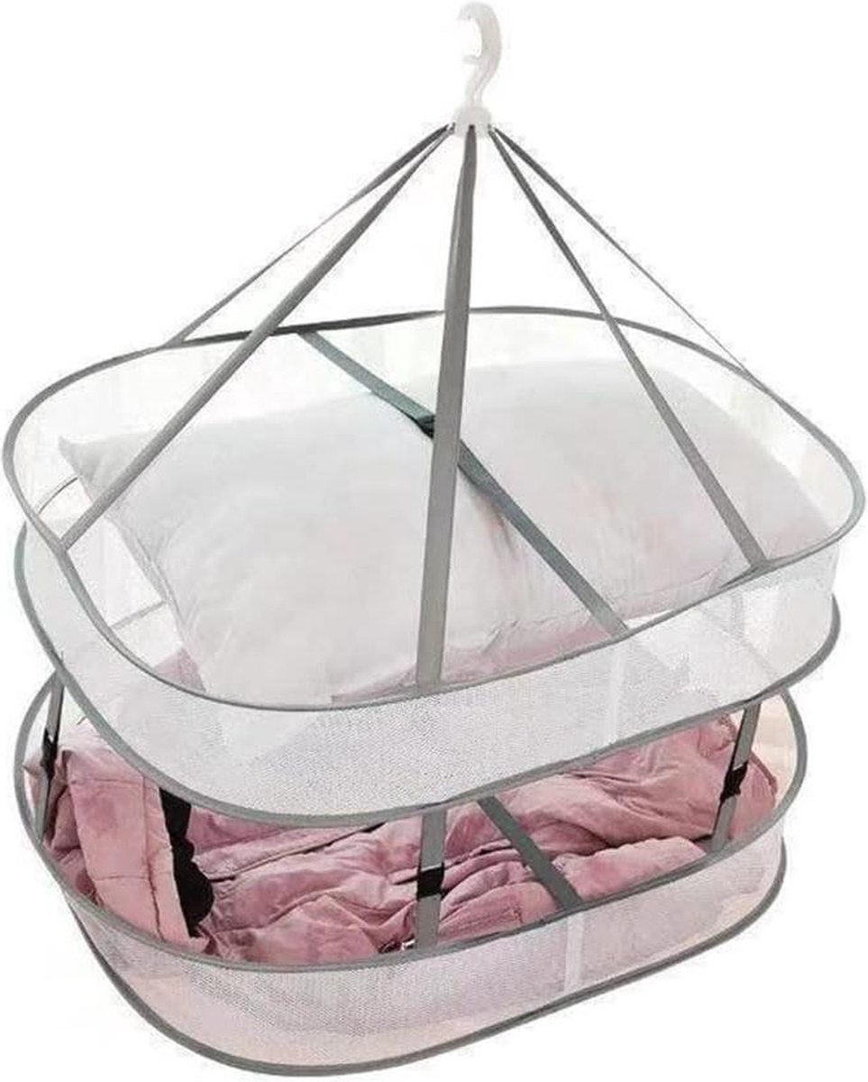 Goedkoopste Droogrek van Gaas Opvouwbaar - Groot Hangend Droogrek voor Kleding - Opvouwbare Kledingdrooghanger voor Wasgoed - Binnen en Buiten