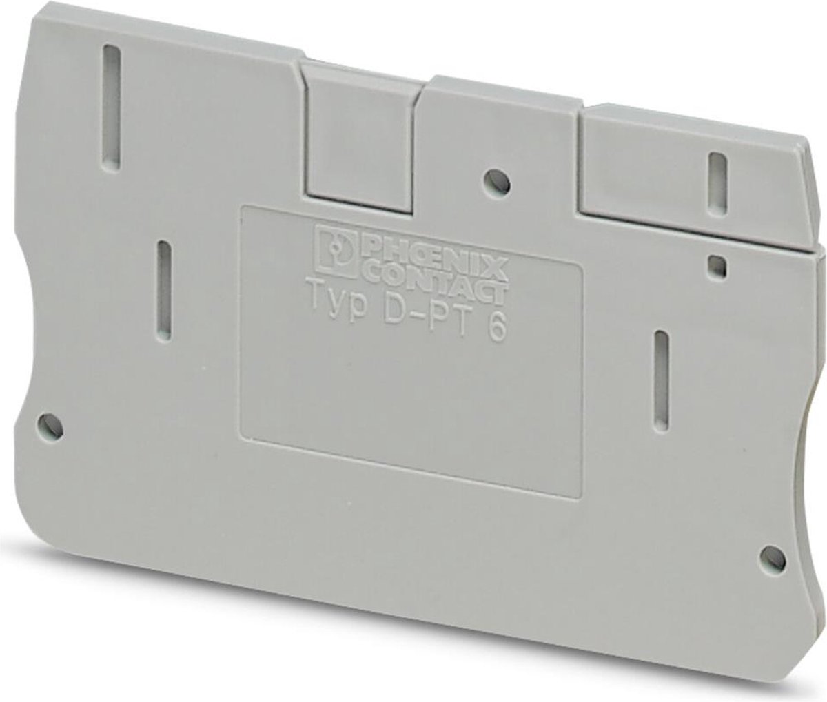 Phoenix D-PT 6 - Terminal block cover - 1 pc(s) - Grey - 2.2 mm - 57.7 mm - 42 mm