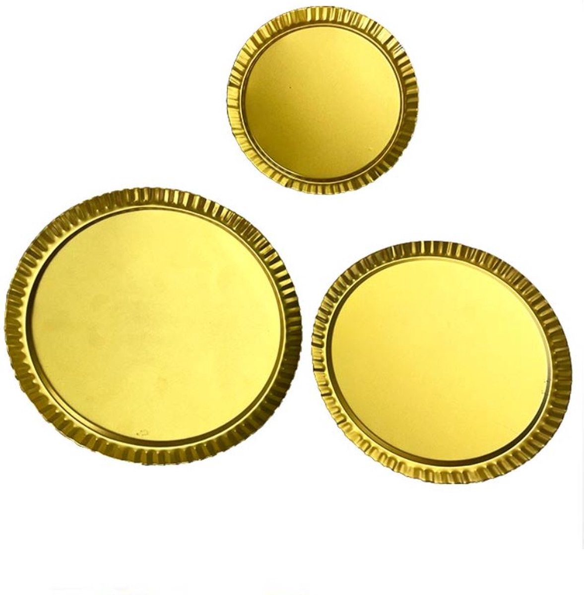 homebound kolony schaaltjes set van 3 in goud 17 x 18 en 20 cm