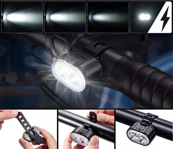 Fietsverlichtingsset Sport - Voorlicht en Achterlicht - LED - USB-Oplaadbaar — afbeelding 5
