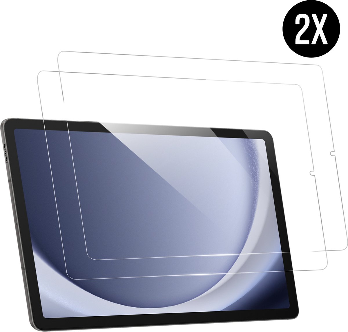 Screenprotector 2x Gehard Glas Geschikt Voor Samsung Galaxy Tab A9 - Podec Premium Tempered Glass Protector Tablet