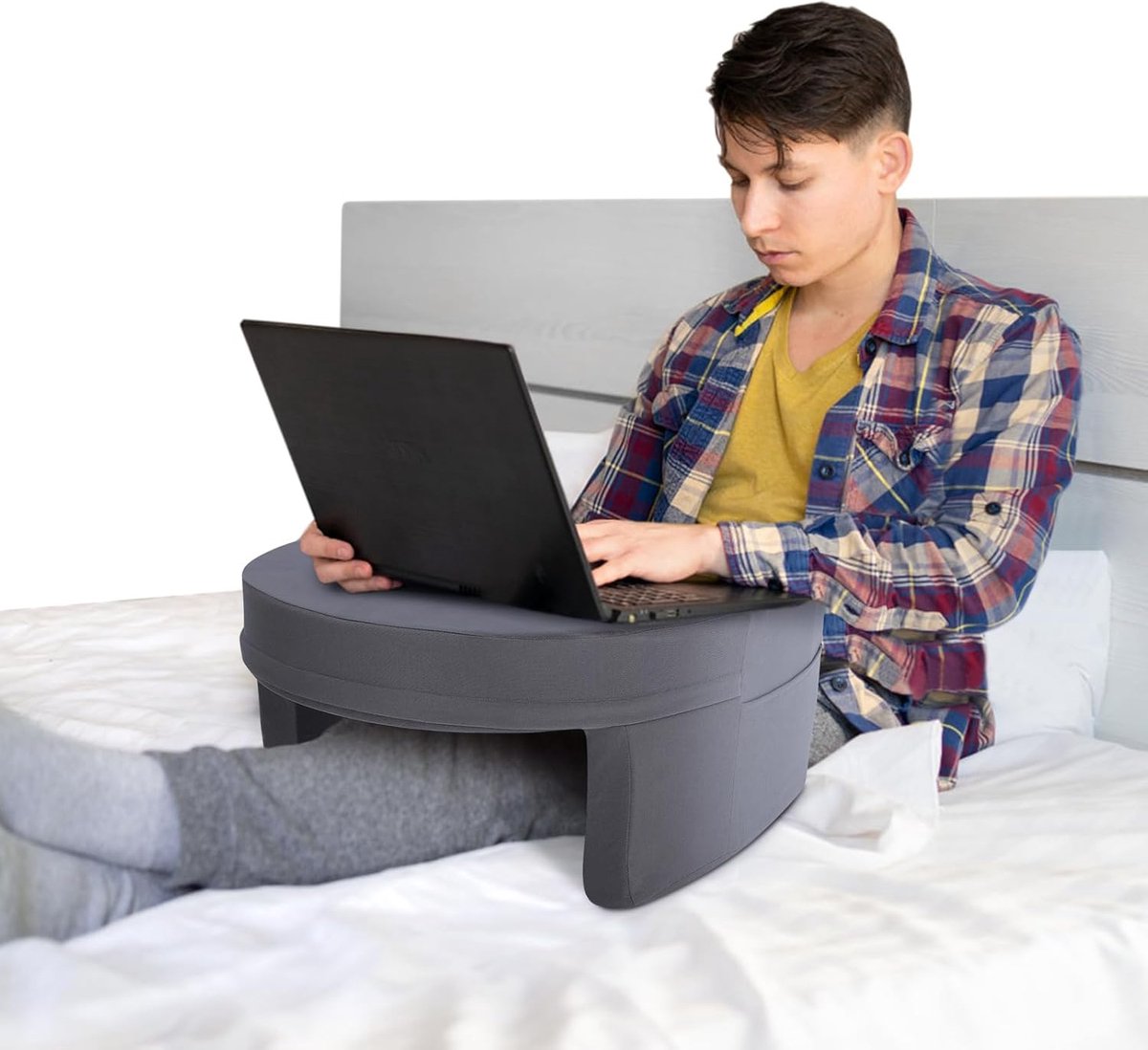 Goedkoopste Goodivery ® Comfortabele Leeskussen met Armleuningen voor Ontspannen Lezen en Werken in Bed of op de Bank