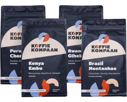 Koffiekompaan Proefpakket Specialty Koffiebonen 4×500 gram
