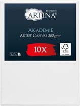 Artina Set Van 2 Schildersdoeken 50x70 Cm FSC® Schildersdoek Stuks Premium Canvas Dubbel Geprimed Spieraam Wit 807765018