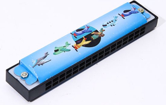 Mondharmonica | Kinder Harmonica | 13 CM Lang | 16 Gaten | 16 Noten | Vliegtuig