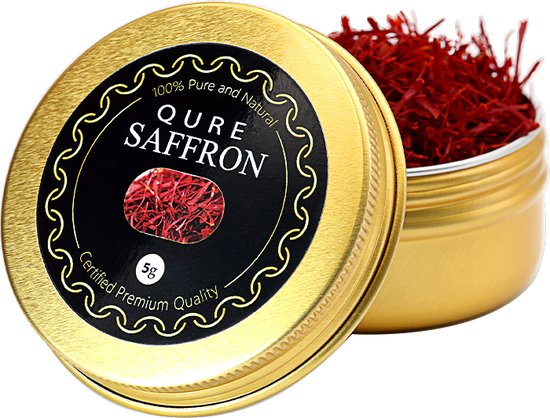 Saffraan van 5 gram | 100% Pure | Super Negin Kwaliteit Saffraandraadjes | Gecertificeerd Klasse 1