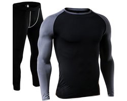 Thermo-ondergoed Heren Set (Maat M): Ademend en Comfortabel Basislaag voor Voetbal, Tennis, Skiën, Hardlopen en Outdooractiviteiten | Thermokleding Heren maat M