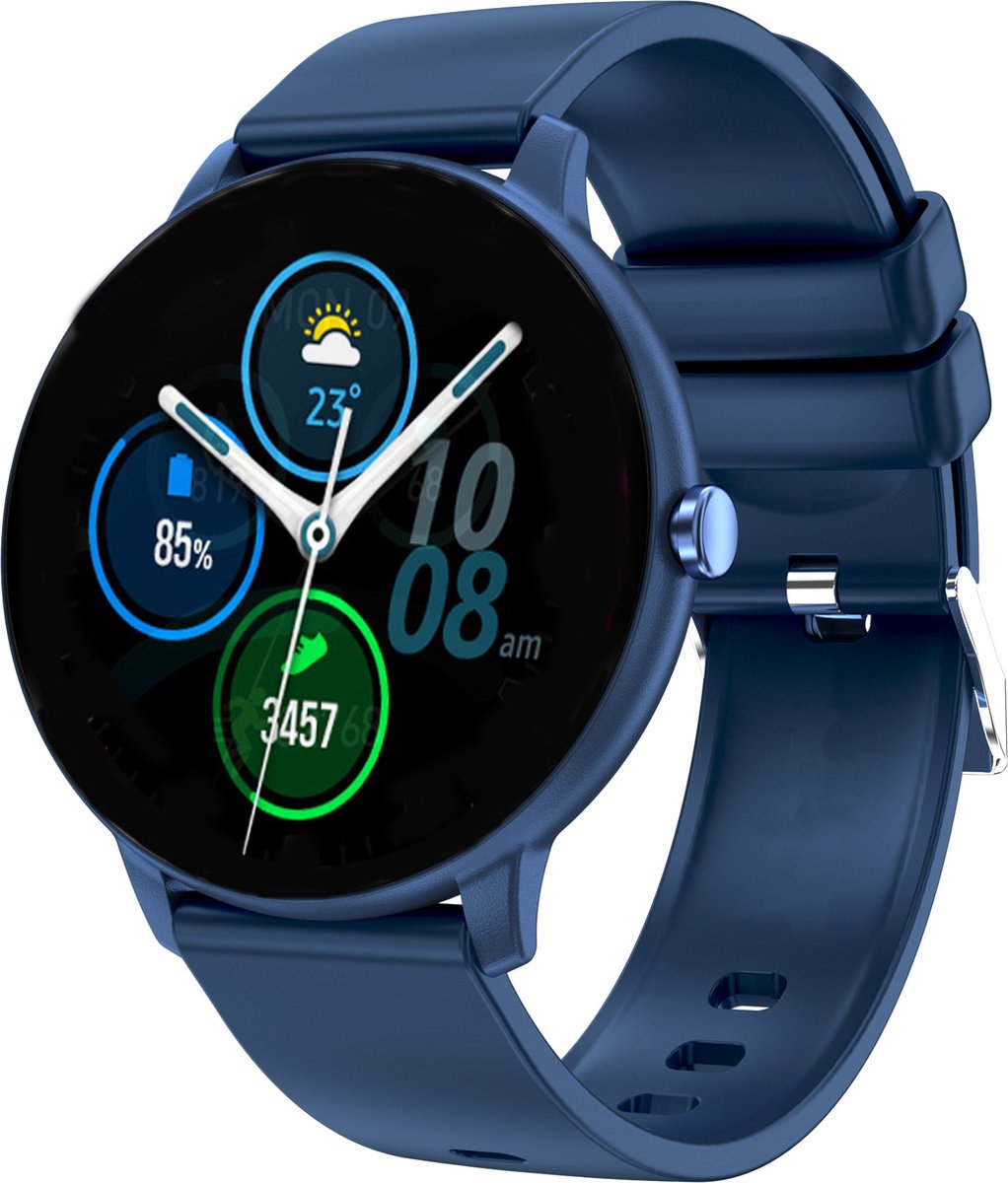 Fitgreat Venus Pro - Smartwatch- Smartwatch Dames - Heren& Kinderen- Blauw