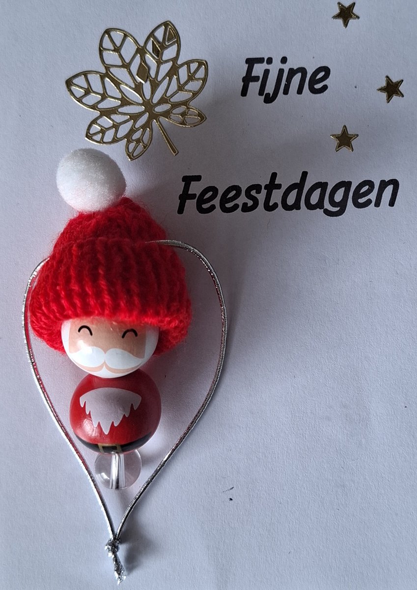 mineraalsteen Kerstman "Bergkristal" Boomversiering transparant
