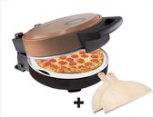 Bol.com Bestron Turbo Pizzaoven voor pizza's in 5-10 minuten elektrische pizzaoven met echte maximumtemperatuur van 320°C inclus... aanbieding