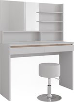 Vicco Schminktisch Grün 120 cm mit Bank, Arles Grün mit Spiegel & Bank 406673122