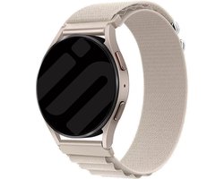 Strap-it Smartwatch bandje 20mm - Alpine nylon bandje geschikt voor Samsung Galaxy Watch Active (2) / Watch 3 - 41mm / Watch 1 - 42mm - Polar Ignite / Unite - Amazfit Bip / GTS - Withings ScanWatch 2 - 42mm / Nova / Steel HR Sport - starlight
