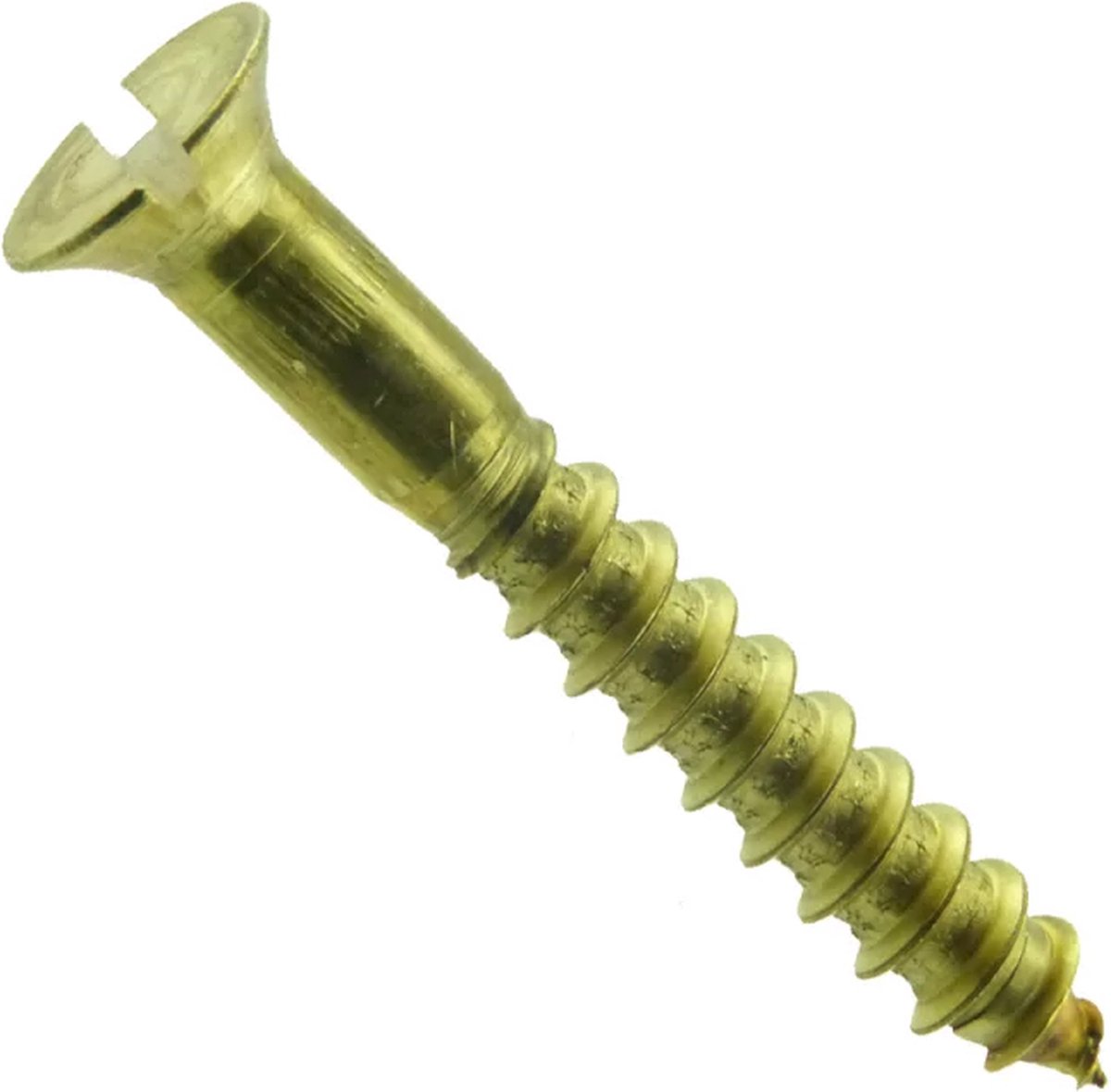 Verzonken houtschroef met gleuf DIN 97 messing blank 4 x 40 - 200 stuks