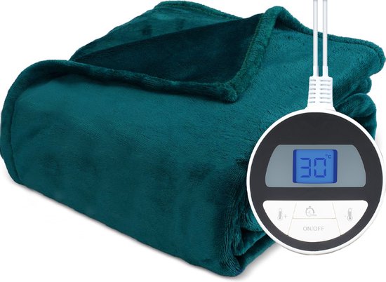 KRAFT Elektrische Deken XL - Warmtedeken - 180 x 130 cm - Sacramento Groen