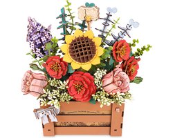Robotime Rowood Wooden Bloom Box - TW02H - Bloemen - Bouwpakket - Knutselen - Cadeautip - Hobby - Modelbouw Robotime Rowood Wooden Bloom Box - TW02H - Bloemen - Bouwpakket - Knutselen - Cadeautip - Hobby - Modelbouw